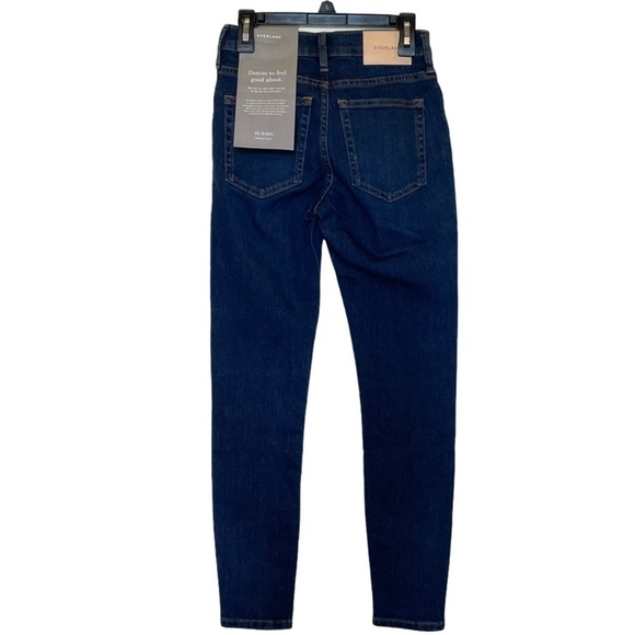 Everlane Blue Medium Wash Authentic‎ Stretch Mid Rise Skinny Jeans Size 23 - Picture 5 of 14